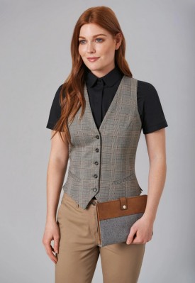 Olivia Check Waistcoat Grey check