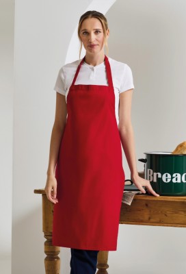 100% Organic Cotton Bib Apron Red 100% Organic Cotton Bib Apron Red