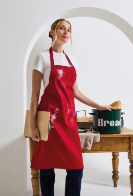 100% Organic Cotton Bib Apron Red 100% Organic Cotton Bib Apron Red