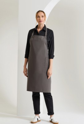Recycled Polyester & Organic Cotton Apron Dark Grey Recycled Polyester & Organic Cotton Apron Dark Grey