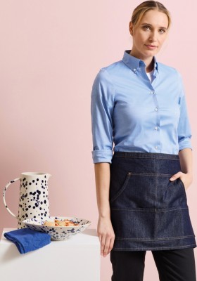Jeans stitch denim waist apron Indigo Denim Jeans stitch denim waist apron Indigo Denim