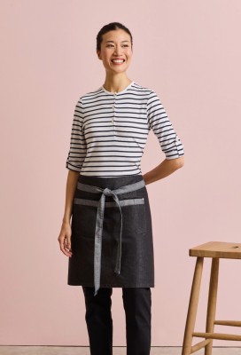 Domain contrast denim waist apron Black Denim Domain contrast denim waist apron Black Denim