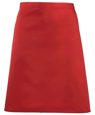 Colours mid-length apron Red