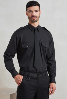 Chemise pilote &agrave; manches longues