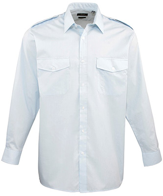 Long sleeve pilot shirt Light Blue