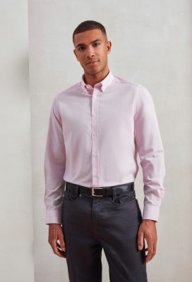 Cotton-rich Oxford stripes shirt White Pink Cotton-rich Oxford stripes shirt White Pink