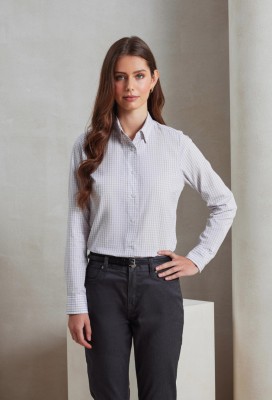 Chemise Maxton &agrave; carreaux &agrave; manches longues pour femmes