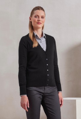 Womens essential acrylic cardigan Black