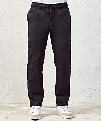 Chefs essential cargo pocket trousers Black