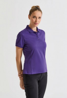 Womens Coolchecker piqu&eacute; polo Purple