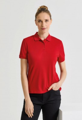 Womens Coolchecker plus piqu&eacute; polo Red