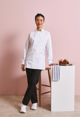  Veste de cuisine &agrave; manches longues pour femme