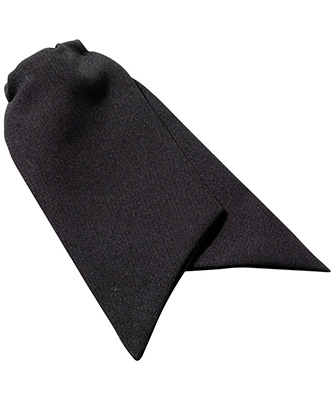 Womens clip-on cravat Black