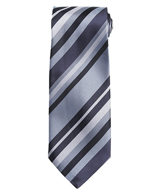 Tie - multi stripe Grey