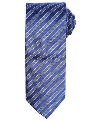 Double stripe tie NavyBlue