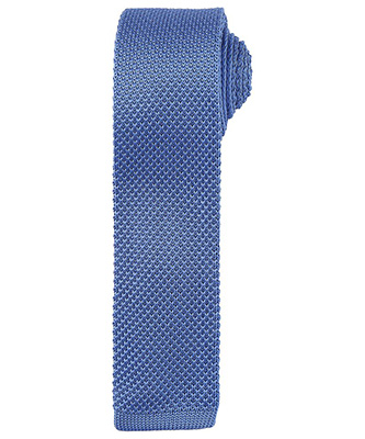 Slim knitted tie Mid Blue