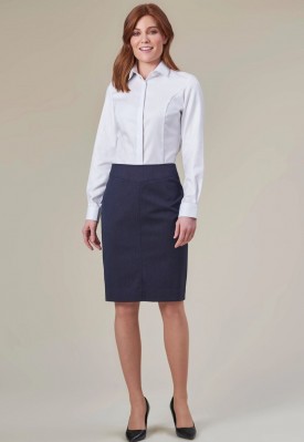 Juliet Straight Skirt Navy P/Dot