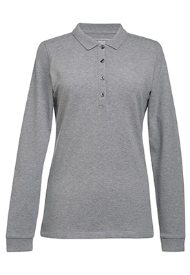Anna Premium Cotton Polo Grey Marl Anna Premium Cotton Polo Grey Marl