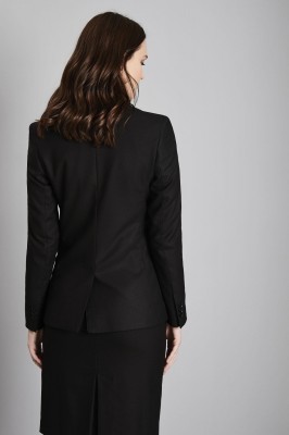 Ladies Contemporary Two Button Blazer (Regular), Black