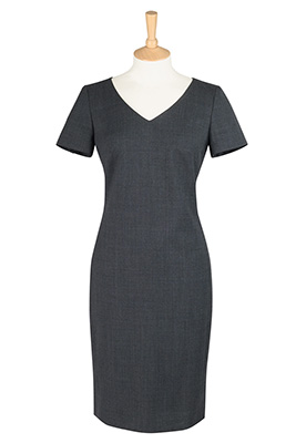 Corinthia V-neck Dress Mid Grey Corinthia V-neck Dress Mid Grey