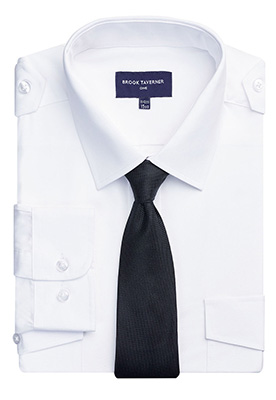 Hermes Classic Fit Pilot Shirt White