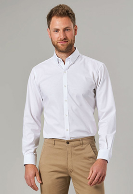 Lawrence Stretch Oxford Shirt White
