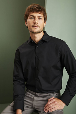 Long Sleeve Regular Fit Shirt, Black