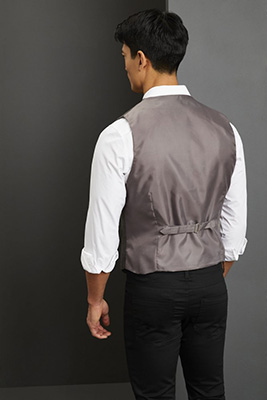 Men's Washable Tweed Vest, Grey