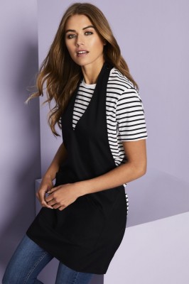 V-neck Apron, Black