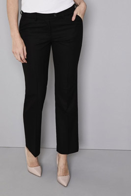 Pantalon droit contemporain pour femmes (régulier), noir