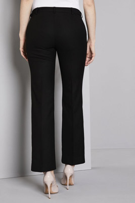 Pantalon droit contemporain pour femmes (non démêlé), noir2