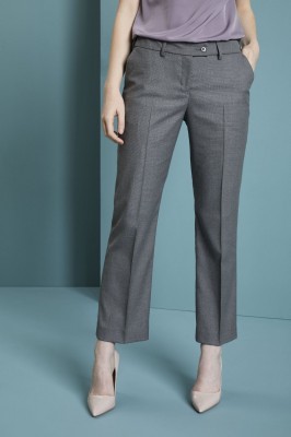 Pantalon droit femme contemporain, Gris pâle (4 Lengths)