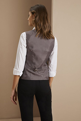 Women's Washable Tweed Vest, Grey