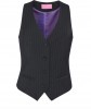 Scapoli Ladies Waistcoat Charcoal Pinstripe