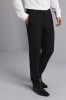 Pantalon homme coupe moderne sans pli devant, Qualitas, Noir, Standard2