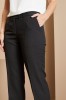 Ladies Contemporary Straight Leg Pants (Regular), Charcoal