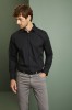 Long Sleeve Regular Fit Shirt, Black