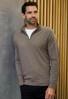 Copenhagen 1/4 Zip Jumper Taupe
