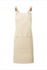 Clip and Clasp cross-back bib apron Natural