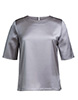 Ravenna Satin Blouse Grey