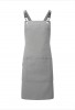 Clip and Clasp cross-back bib apron Grey