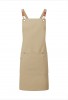 Clip and Clasp cross-back bib apron Khaki