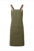 Clip and Clasp cross-back bib apron Olive