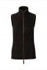 Women’s artisan fleece gilet Black/Brown