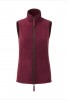 Women’s artisan fleece gilet Burgundy/Brown