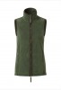 Women’s artisan fleece gilet Moss Green/Brown