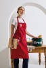 100% Organic Cotton Bib Apron Red