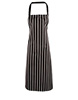 Striped bib apron BlackWhite