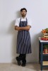 Striped bib apron NavyWhite