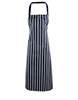 Striped bib apron NavyWhite